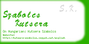 szabolcs kutsera business card
